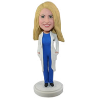 Custom blonde hair doctor bobble heads