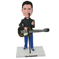 Custom professional guitar singer bobble heads