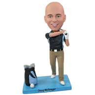 The golf man custom bobble heads