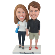 The husband and wife leave custom bobble heads