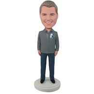 The man in grey shirt custom bobbleheads