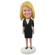 The yellow hair woman manager custom bobbleheads