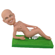 The naked man lying on the grass custom bobbleheads