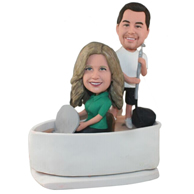 The couple in rowing custom bobbleheads