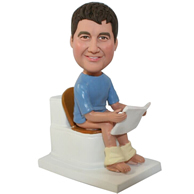 The man enjoy relaxing moment custom bobbleheads