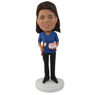 The woman dentist custom bobbleheads