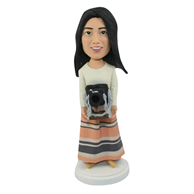 The woman photographer custom bobbleheads