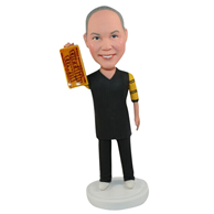 The man wearing a black hat custom bobbleheads