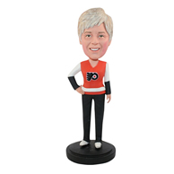 The woman in red clothes custom bobbleheads