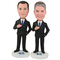 Two suit men custom bobbleheads