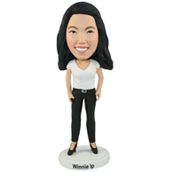 The woman in white custom bobbleheads