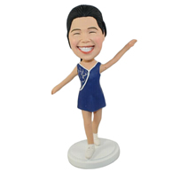 The blue skirt woman custom bobbleheads