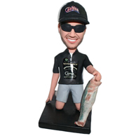 The man was carrying a fish custom bobbleheads