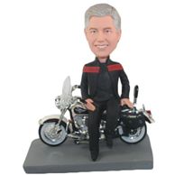 The man sat on a motorcycle custom bobbleheads