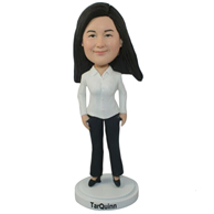 The elegant woman custom bobbleheads