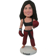 The boxing woman custom bobbleheads