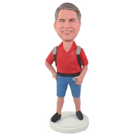 The backpack male custom bobbleheads