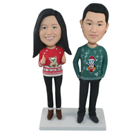 The pair of husband and wife custom bobbleheads