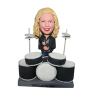 The drummer woman custom bobbleheads