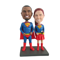 The superman couple custom bobbleheads
