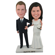 The pair of husband and wife custom bobbleheads