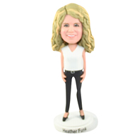 The blond woman custom bobbleheads