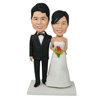 The newly married couple custom bobbleheads