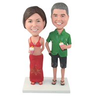 The pair of husband and wife custom bobbleheads