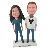 The pair of husband and wife custom bobbleheads