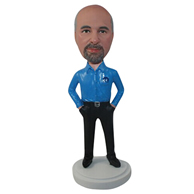 The blue man custom bobbleheads