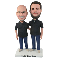 The two men in black custom bobbleheads