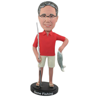 The fishing man custom bobbleheads