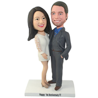 The pair of husband and wife custom bobbleheads