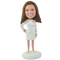 Custom the dress woman bobble heads