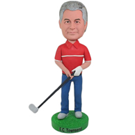 Custom the golf man bobble heads