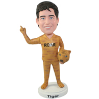 Custom  the man wearing tiger skin bobble heads