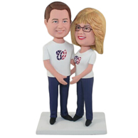 Custom the pair of husband and wife bobble heads