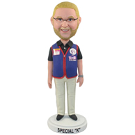 Custom the waistcoat man  bobble heads