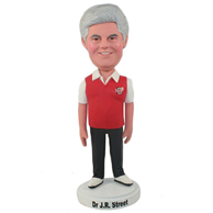 Custom the red man  bobble heads