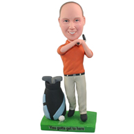 Custom the golf man bobble heads