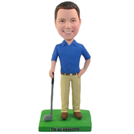 Custom the golf man  bobble heads