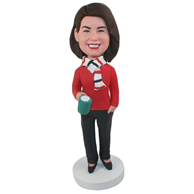 Custom the sweater woman  bobble heads