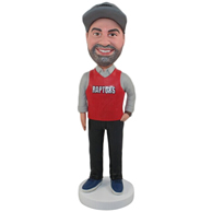 Custom the red man  bobble heads