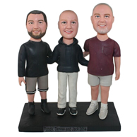 Custom three people  bobbleheads