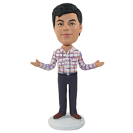 Custom man wearing a plaid shirt  bobbleheads