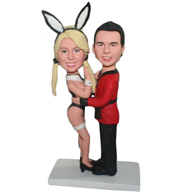 Custom the pair of husband and wife bobbleheads