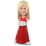 The woman's birthday custom bobbleheads