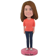 Custom  sweater woman bobbleheads