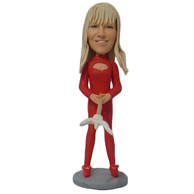 Custom  red woman bobbleheads