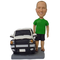 Custom  man and his car bobbleheads